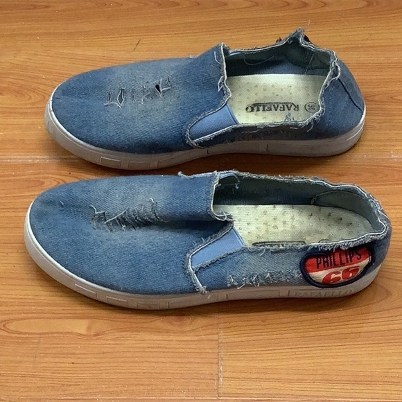 Rafaellos Route 66 patch distressed denim slip on shoe size 36 (Preowned) - Picture 3 of 6